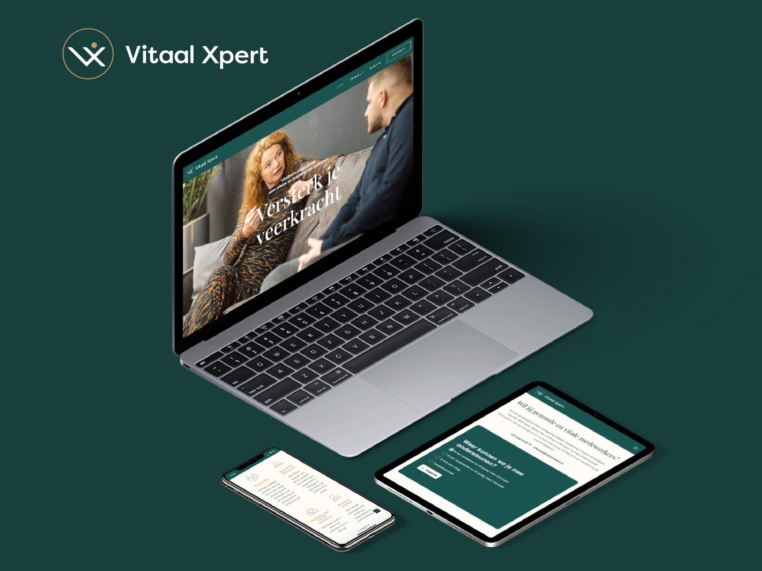 Vitaal Xpert branding en website ontwerp