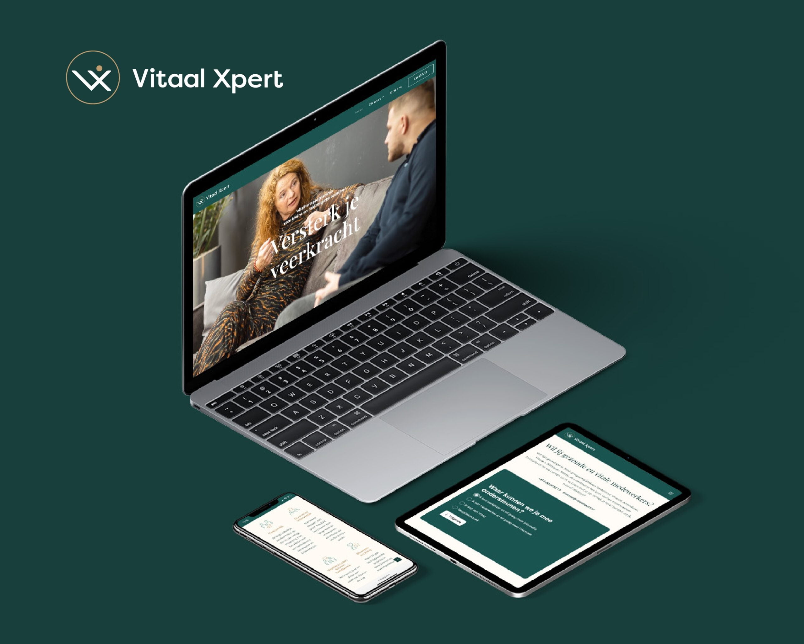 Vitaal Xpert branding en website ontwerp