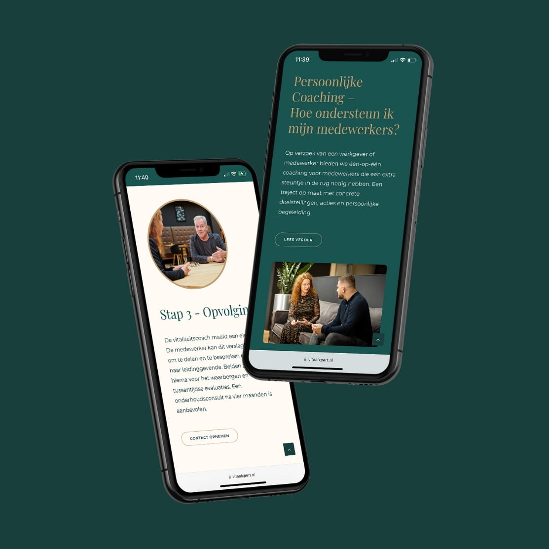 Vitaal Xpert Ontwerp voor mobiele website