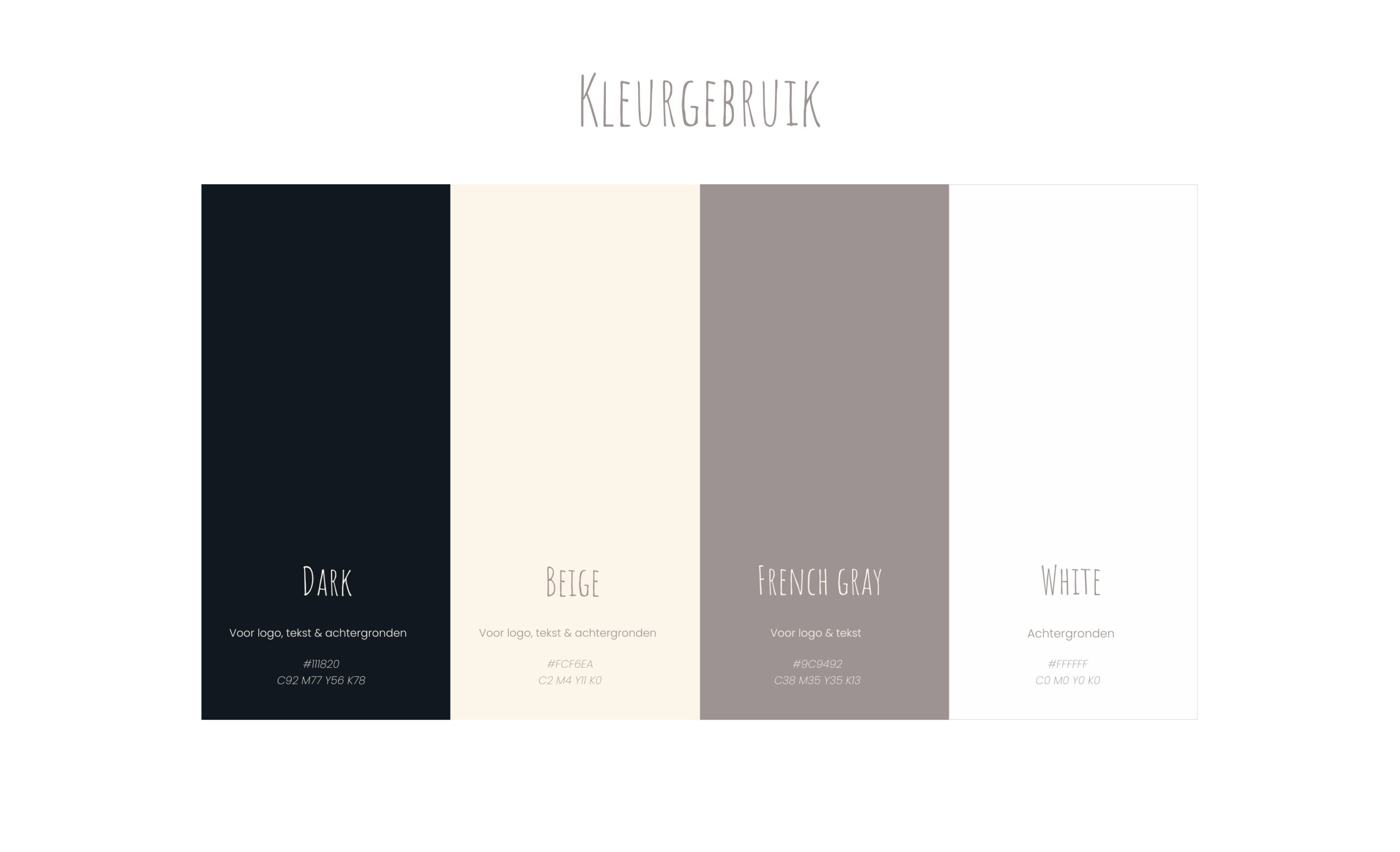 Kleurenpallet bakker Blaricum branding