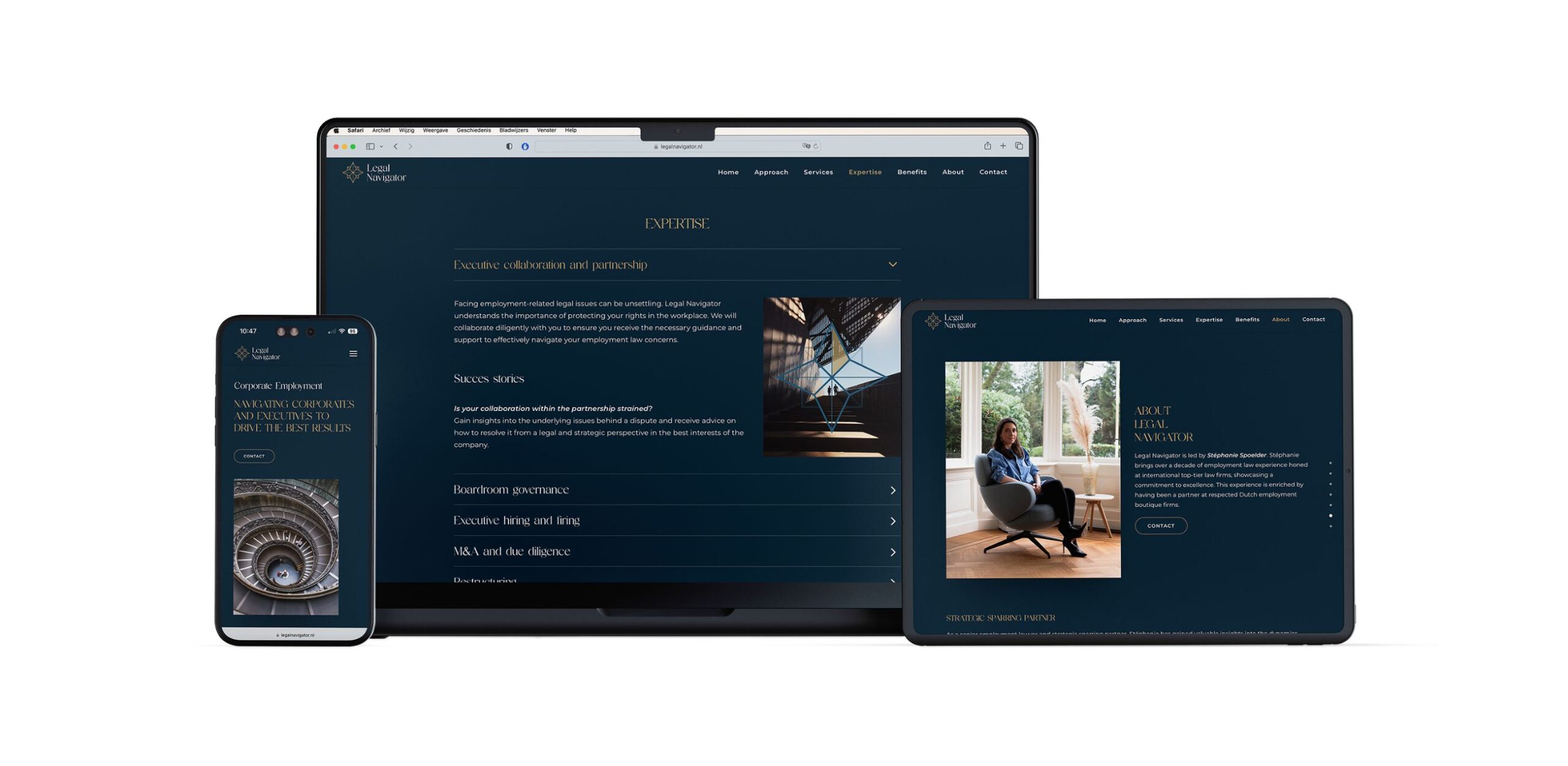 Website voor Legal Navigator